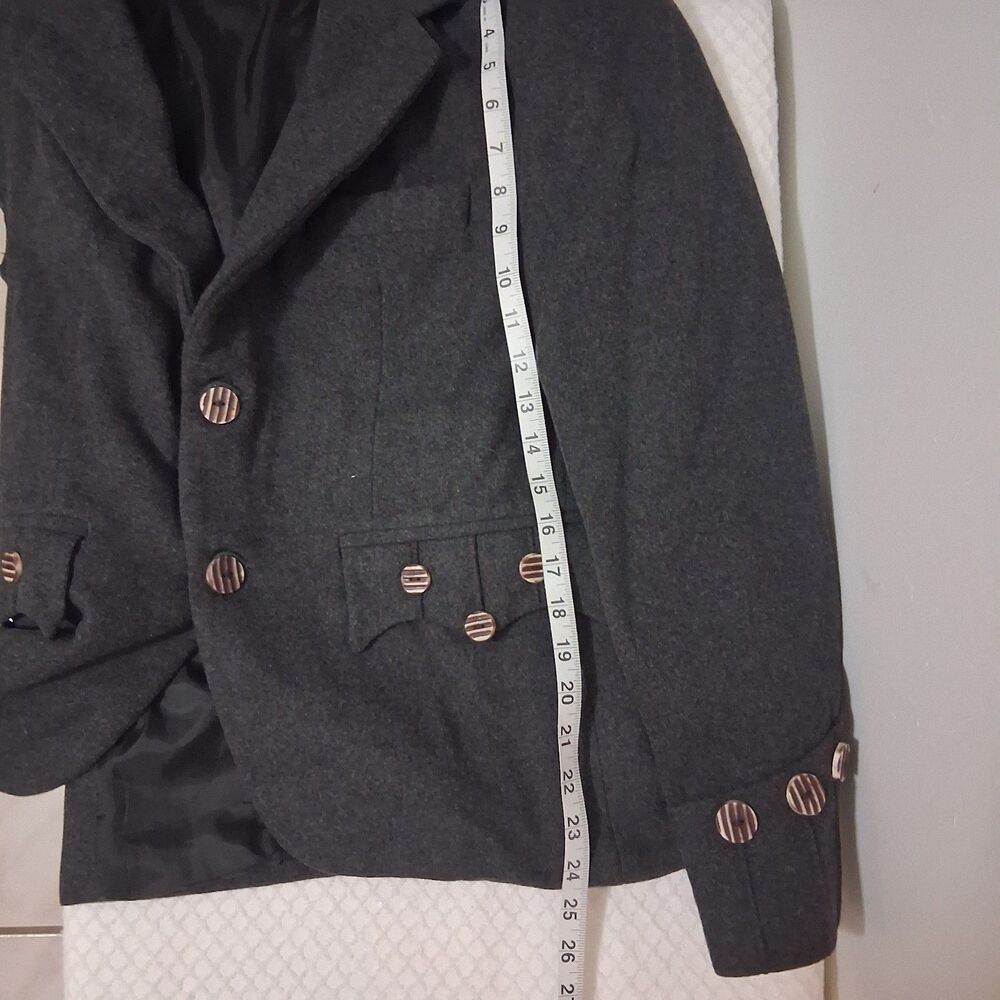 European Coat Mens S European Military Vtg Style Tailored Indie Steampunk Sz S - Picture 6 of 11